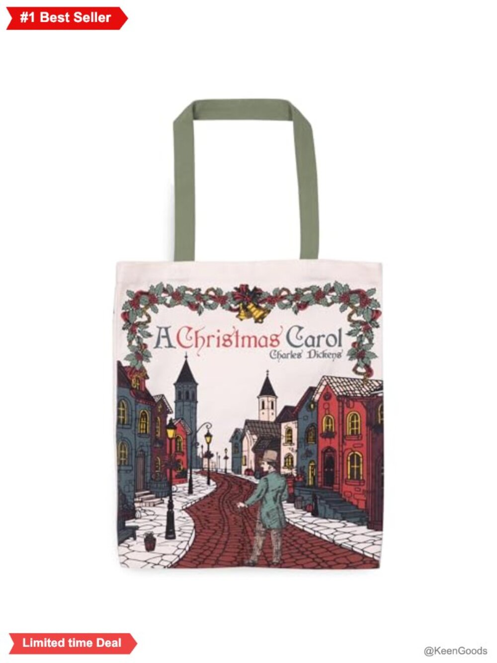 Canvas Tote Bag Book Lovers Reusable Foldable Work Groceries